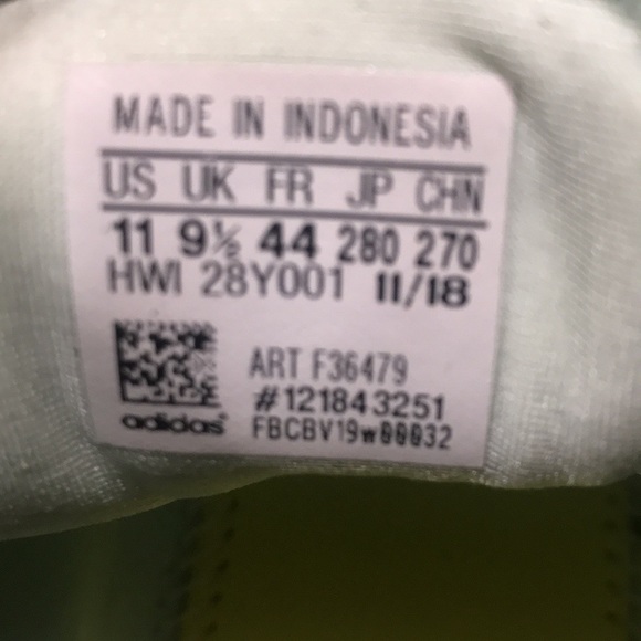 adidas Court Adapt Women Casual Athletic Shoes Size 11 Color Mint Green & White - Picture 7 of 7